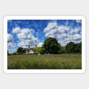 photograph of sky-scape in rural English natural countryside Sticker